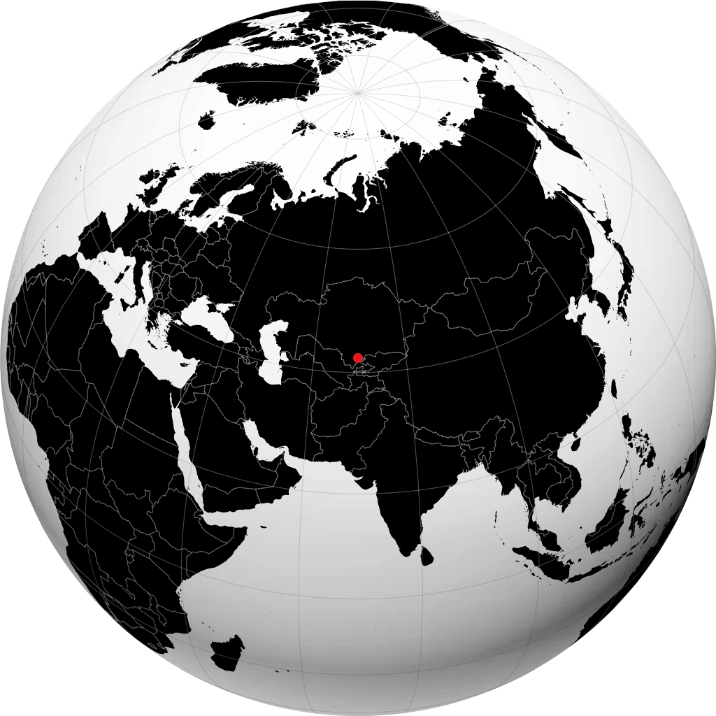 Shymkent trên quả địa cầu