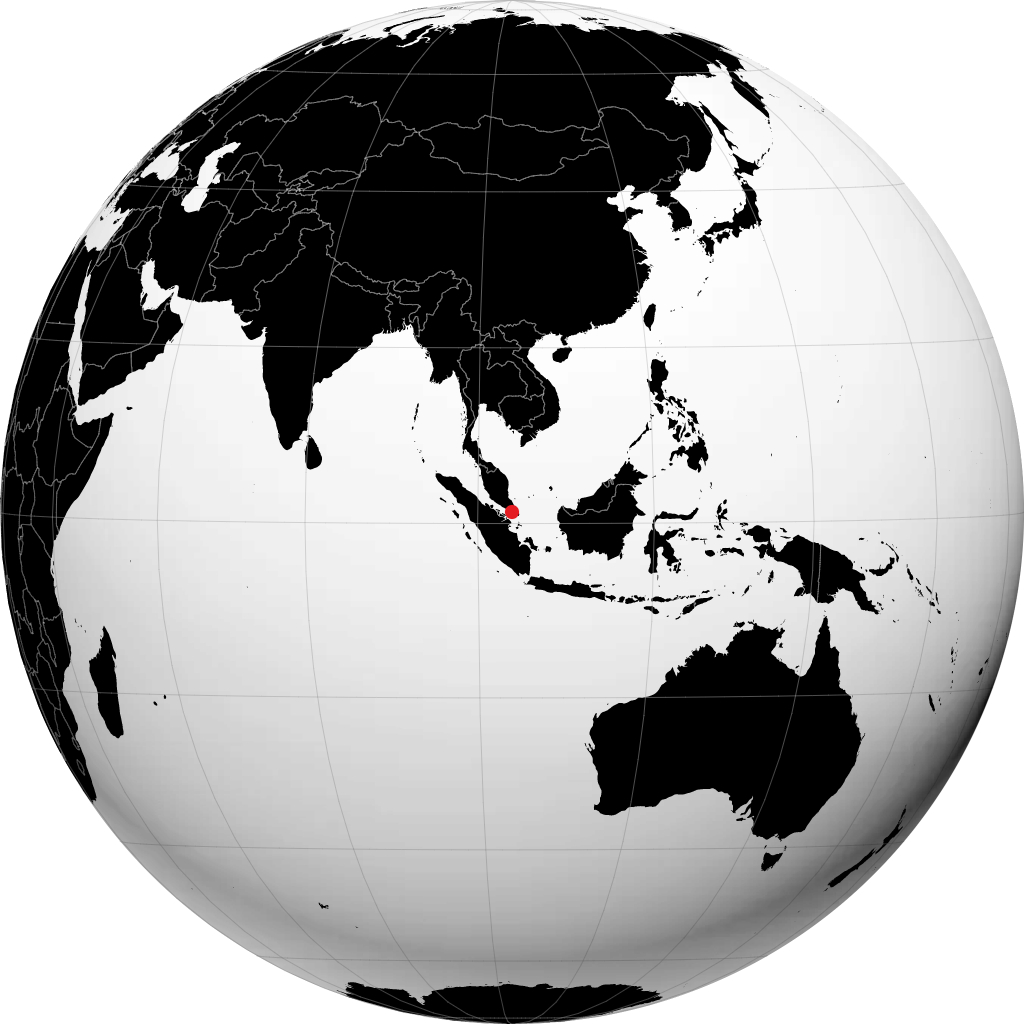 Singapore trên quả địa cầu
