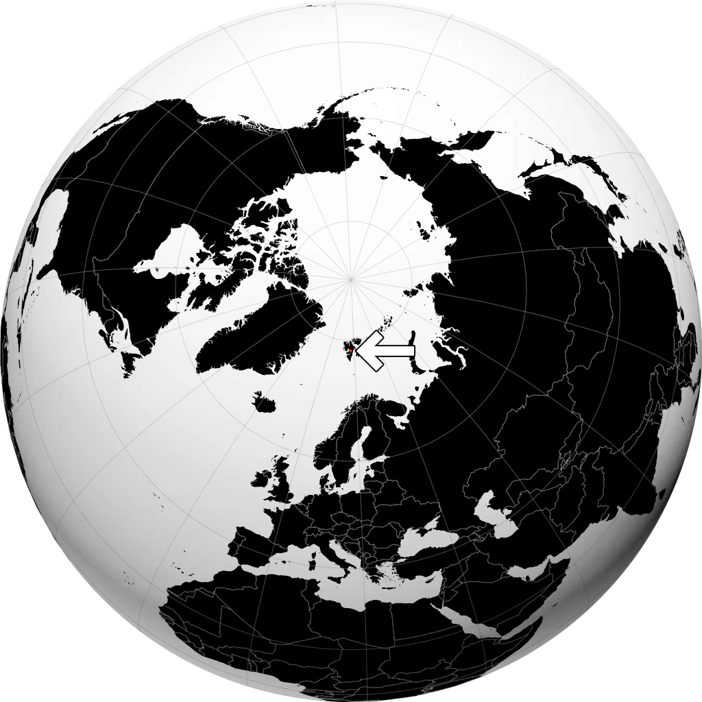 Svalbard và Jan Mayen trên quả địa cầu