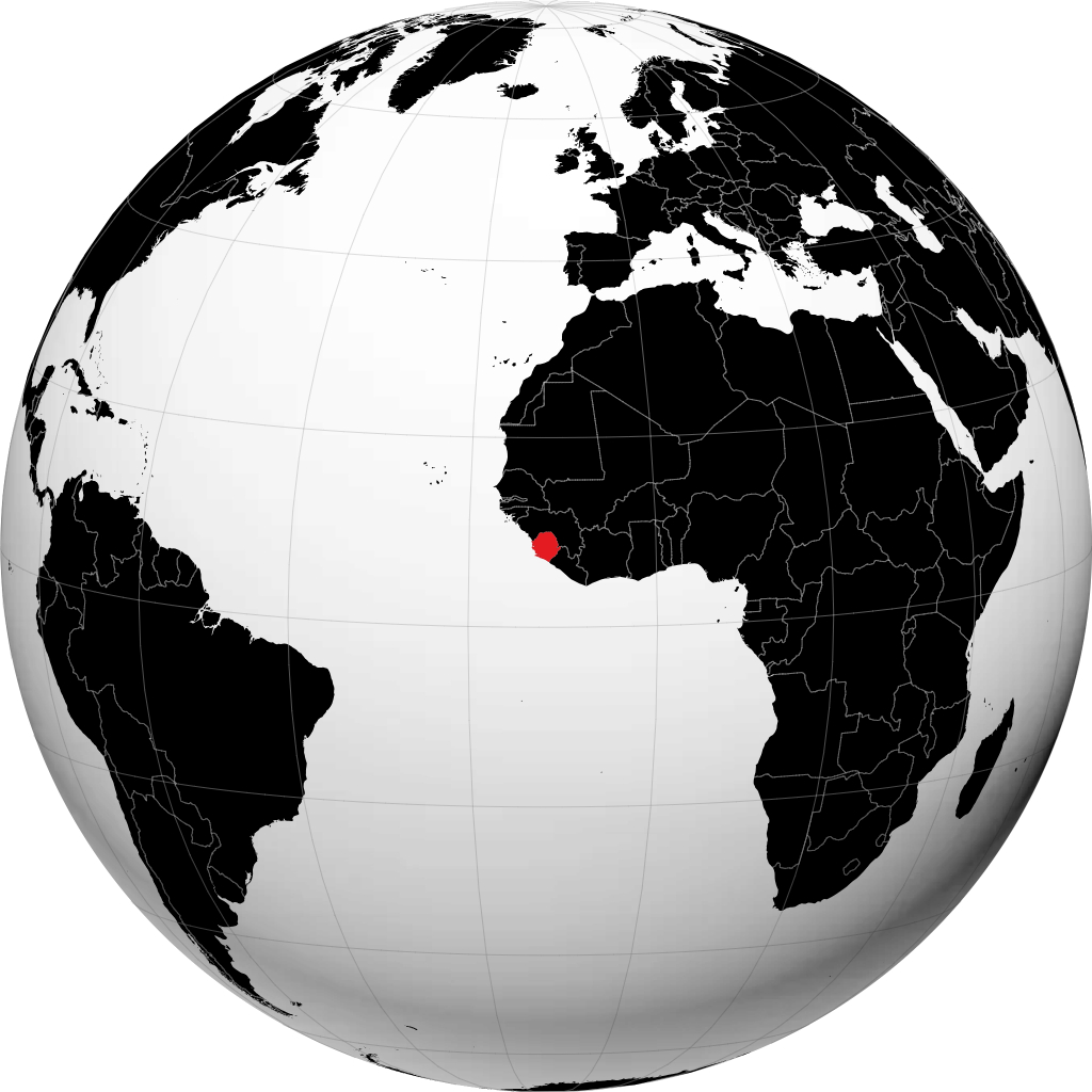 Sierra Leone trên quả địa cầu
