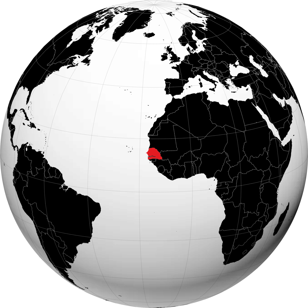 Senegal trên quả địa cầu