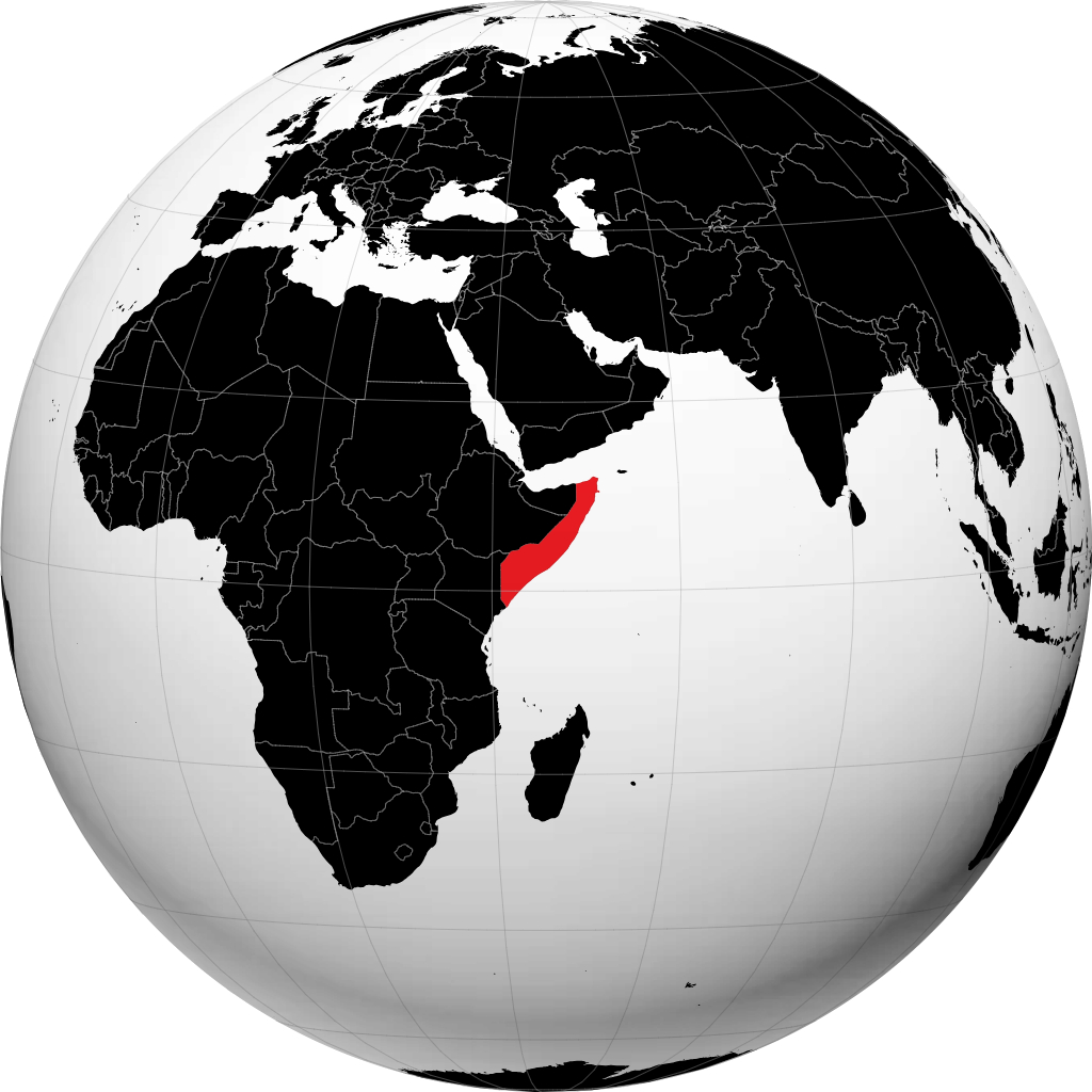Somalia trên quả địa cầu