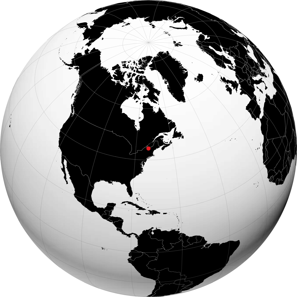South Burlington trên quả địa cầu