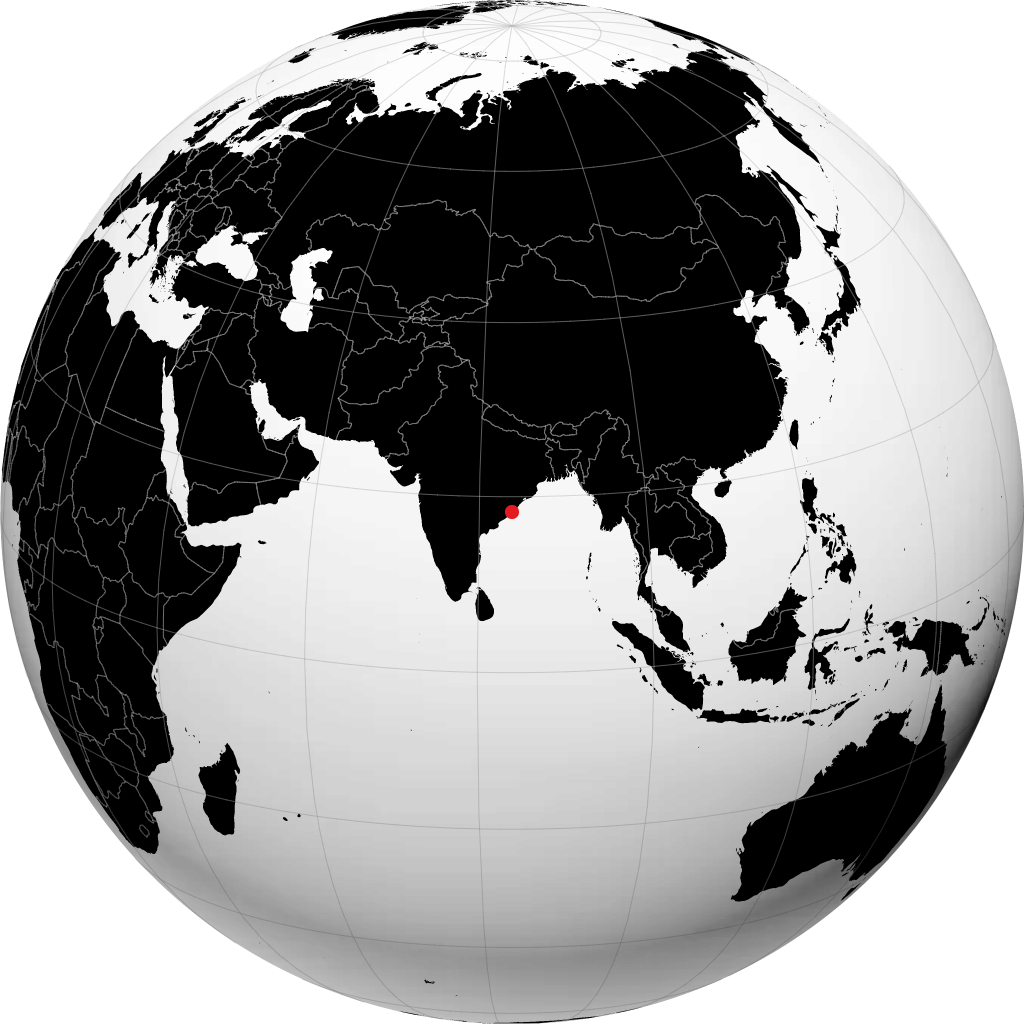 Srikakulam trên quả địa cầu
