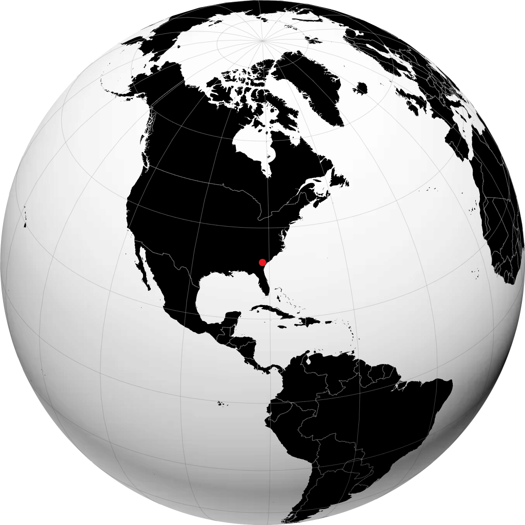 Statesboro trên quả địa cầu