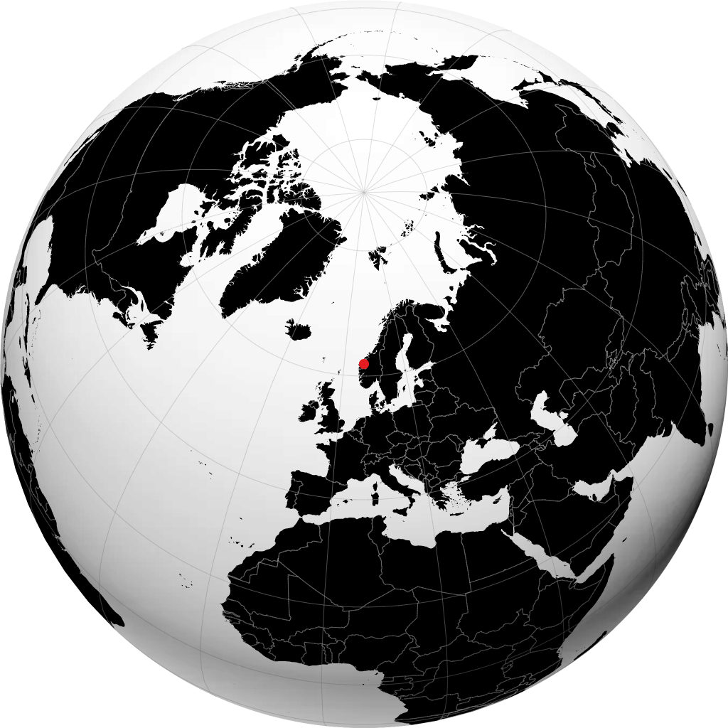 Stryn trên quả địa cầu
