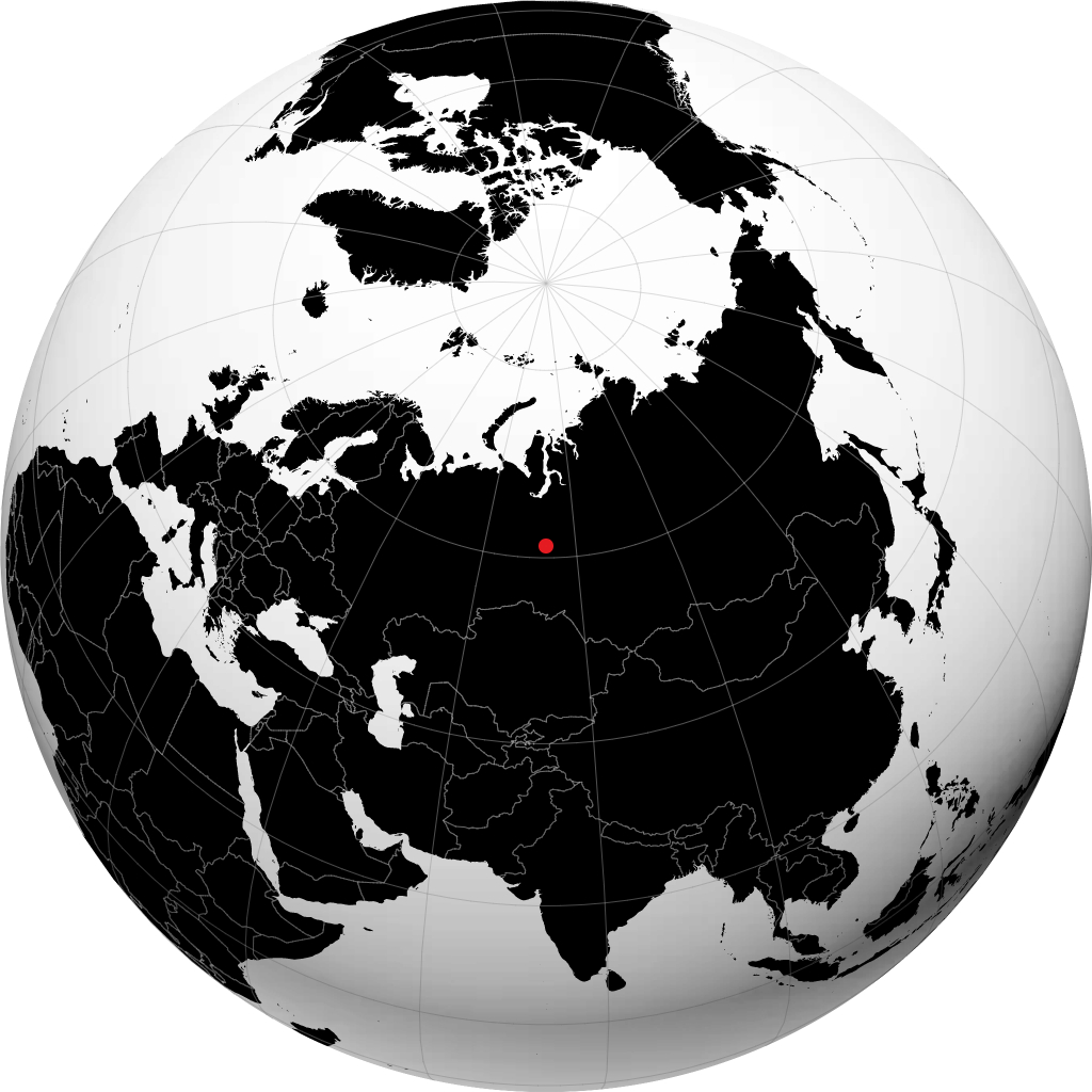 Surgut trên quả địa cầu