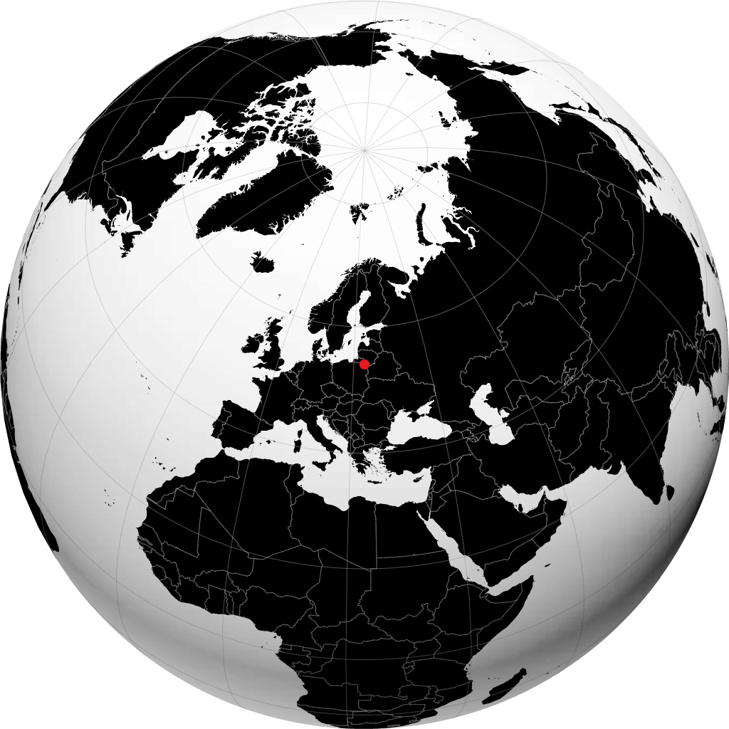 Suwałki trên quả địa cầu