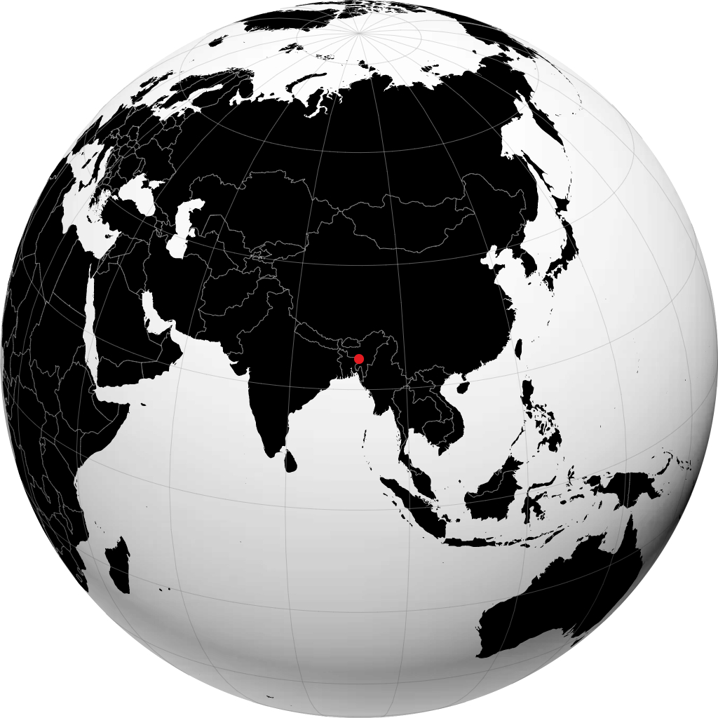 Sylhet trên quả địa cầu