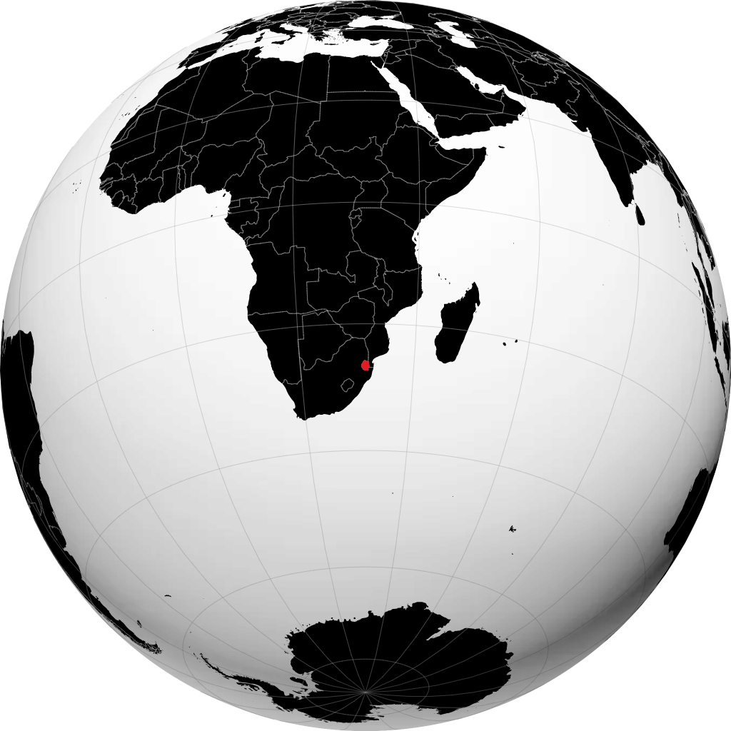 Eswatini trên quả địa cầu