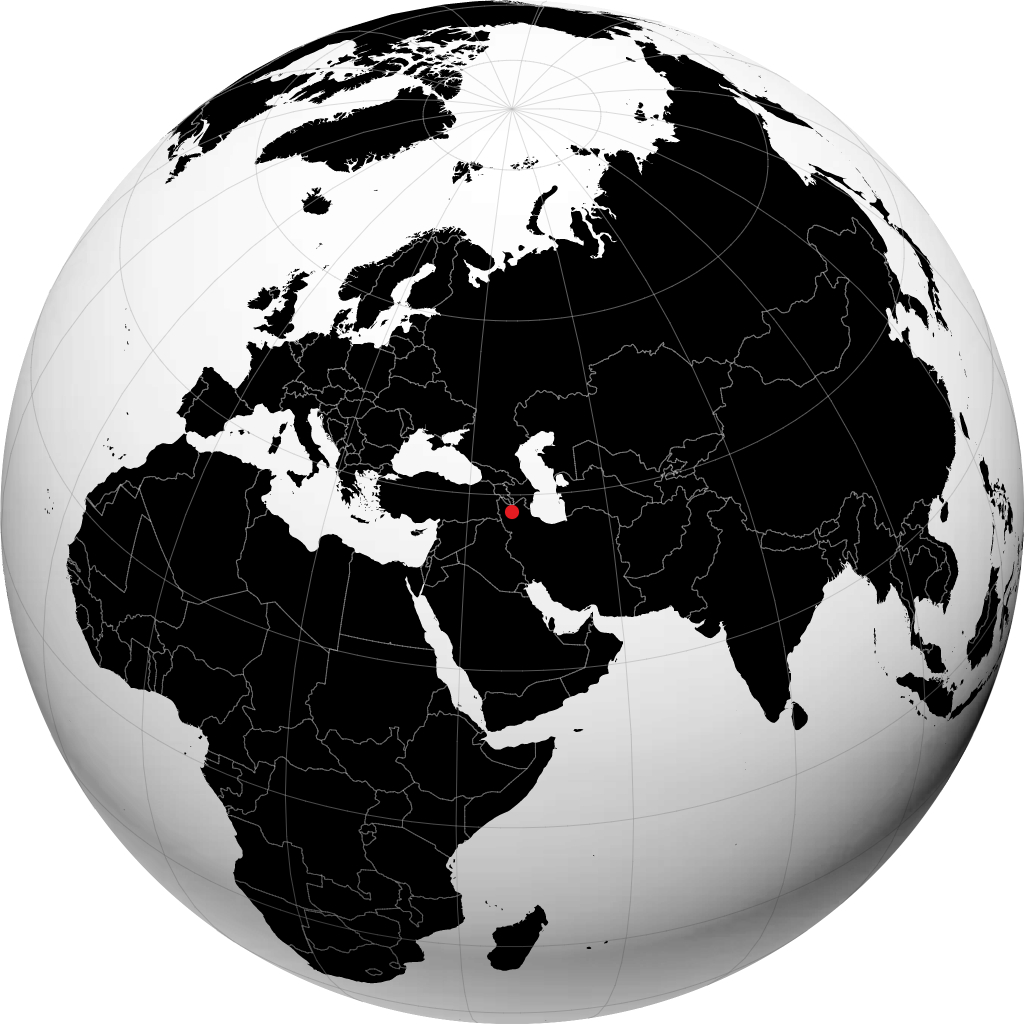 Tabriz trên quả địa cầu