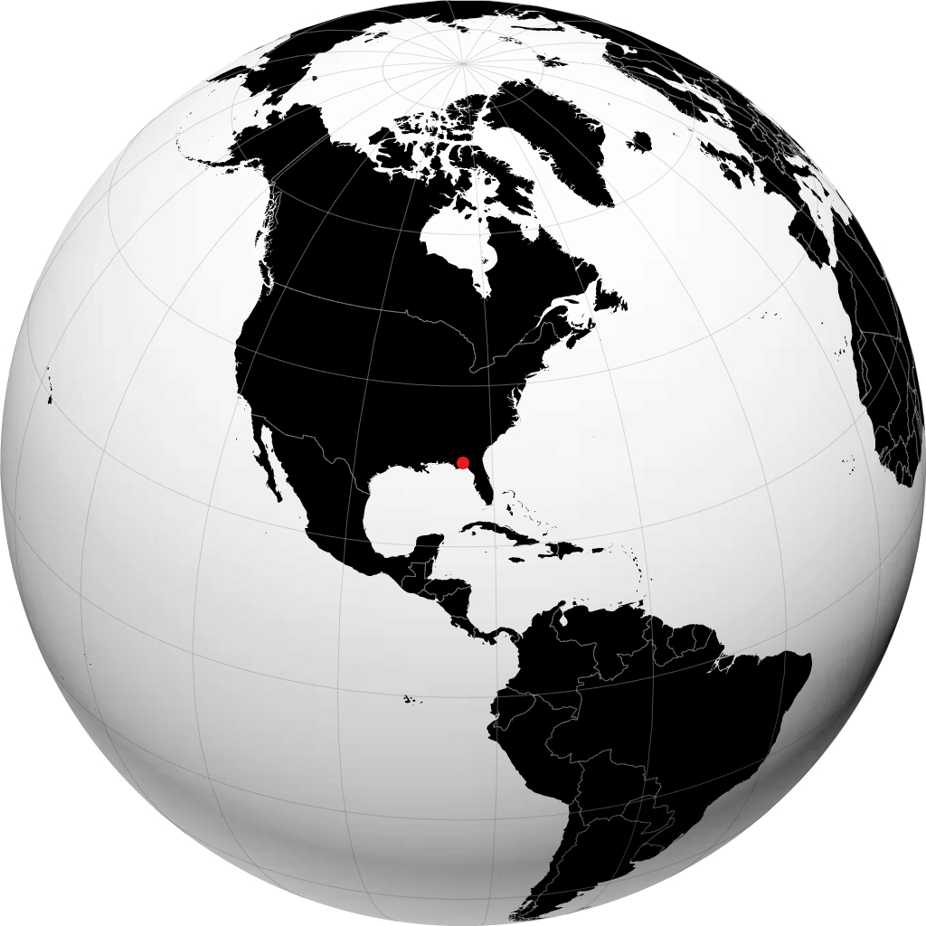 Tallahassee trên quả địa cầu
