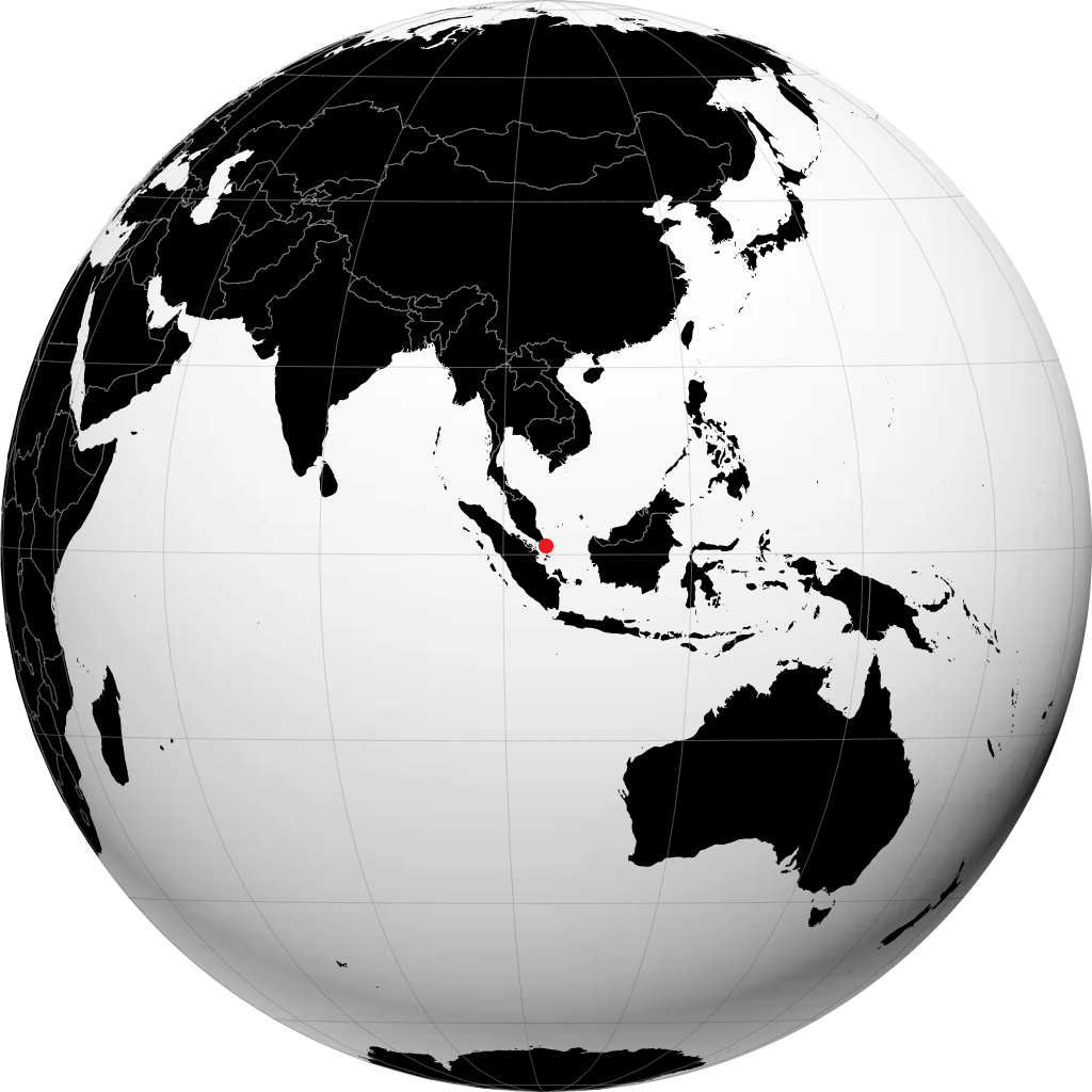 Tanjung Pinang trên quả địa cầu