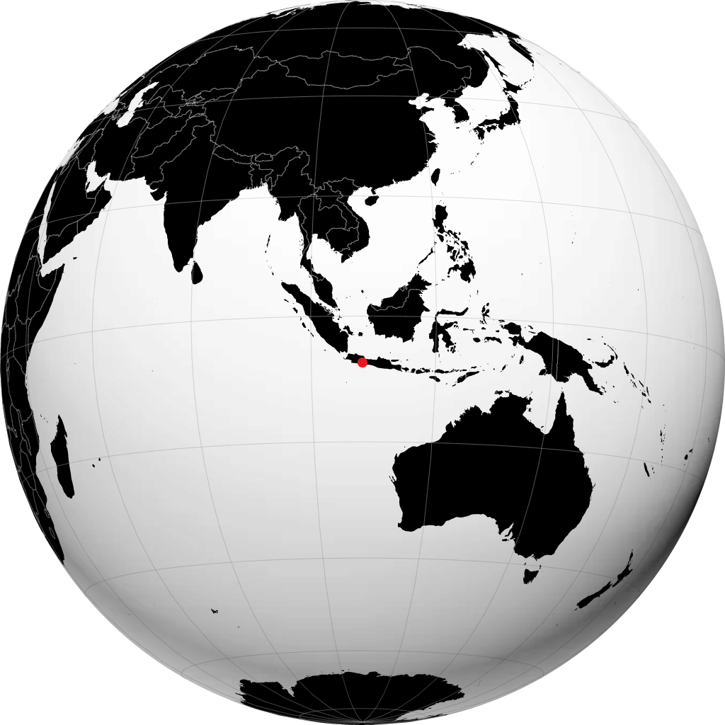 Tasikmalaya trên quả địa cầu