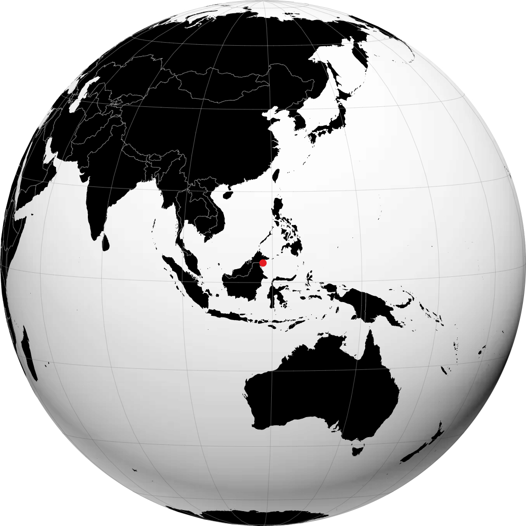 Tawau trên quả địa cầu