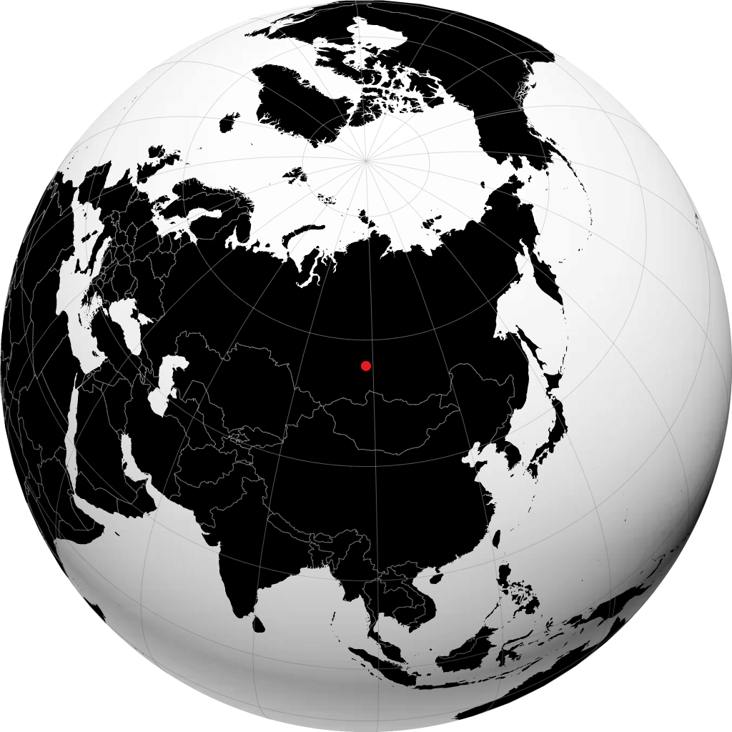 Tayshet trên quả địa cầu