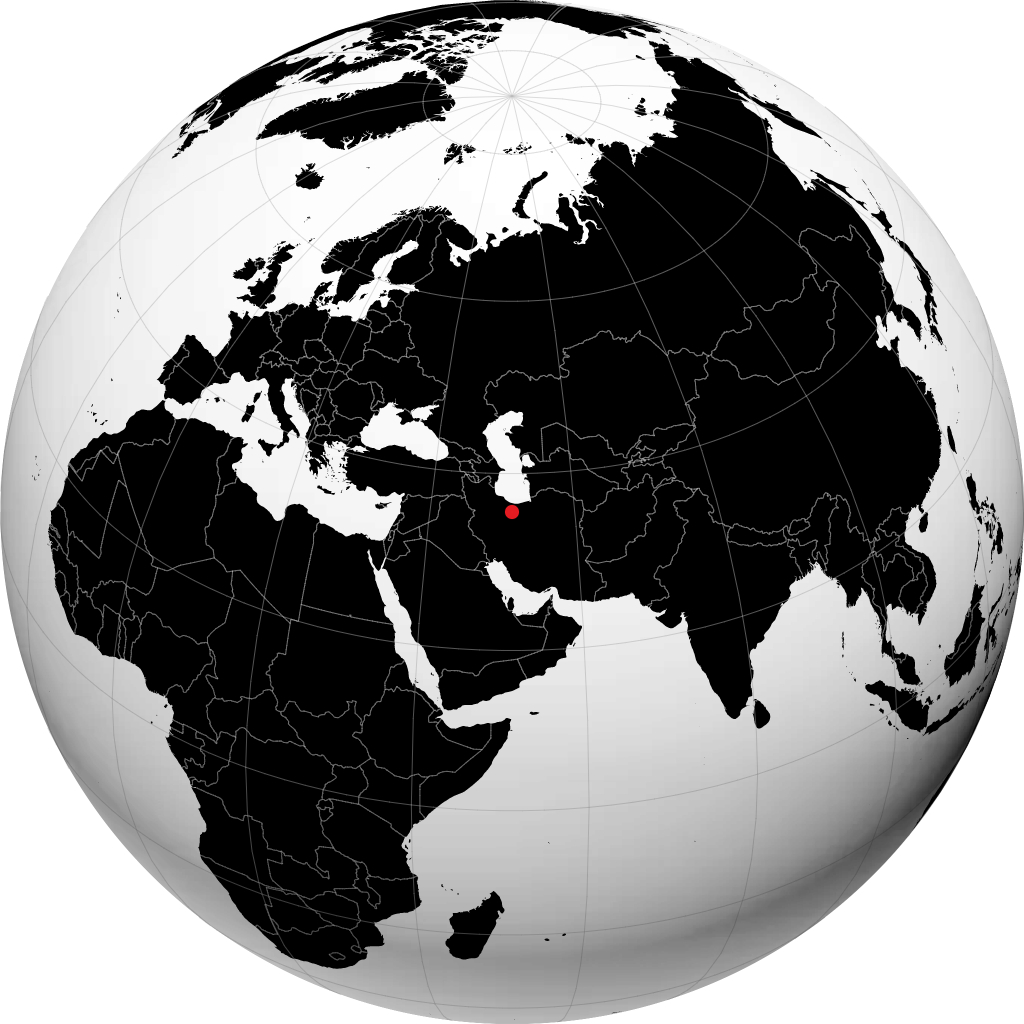 Tehran trên quả địa cầu