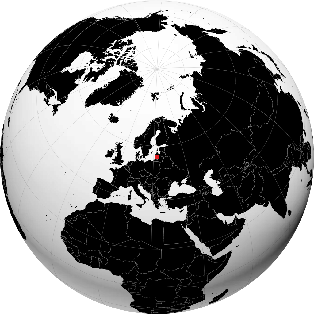 Telšiai trên quả địa cầu