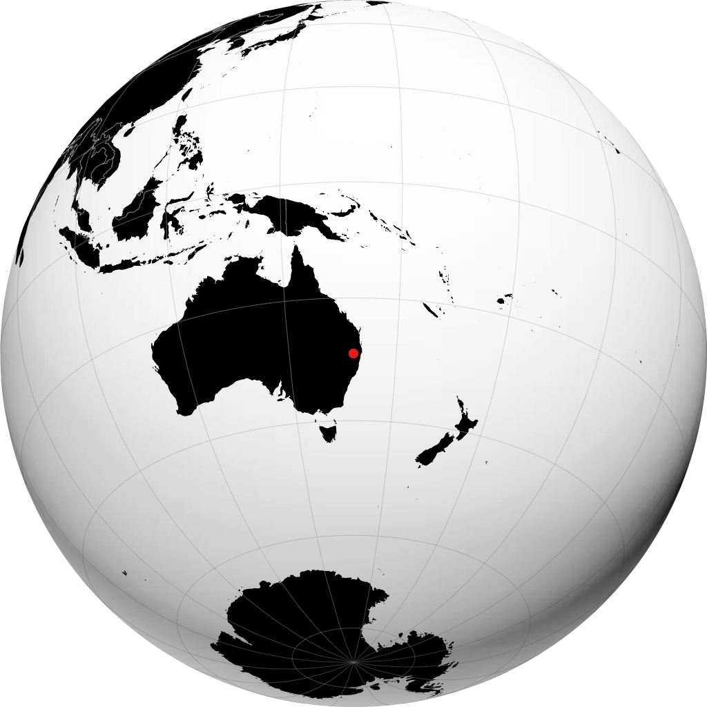 Tenterfield trên quả địa cầu
