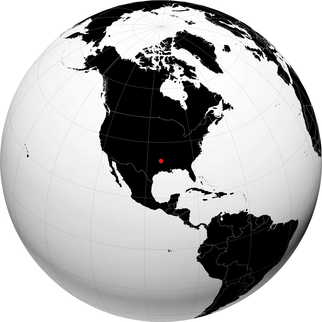 Texarkana trên quả địa cầu