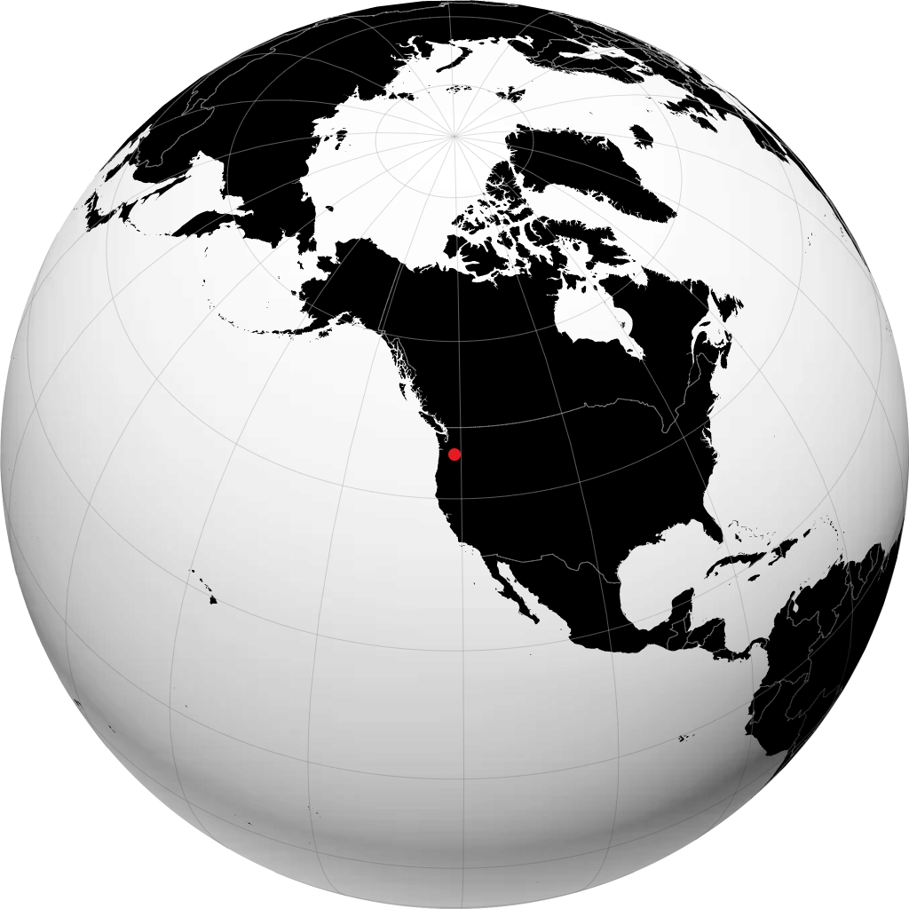 The Dalles trên quả địa cầu