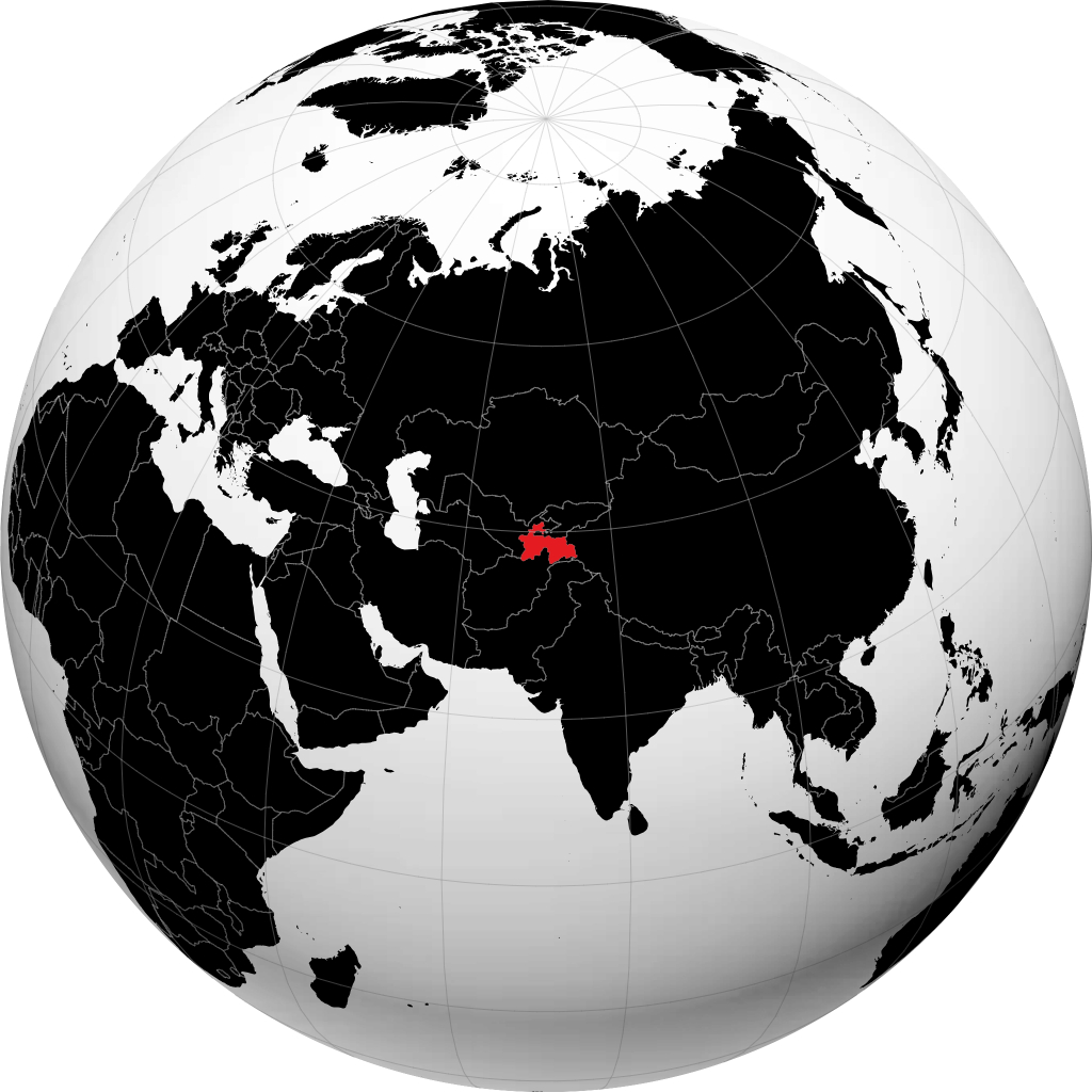 Tajikistan trên quả địa cầu