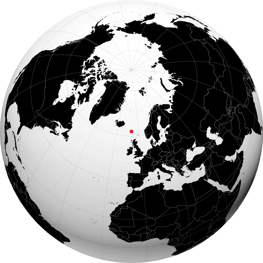Tórshavn trên quả địa cầu