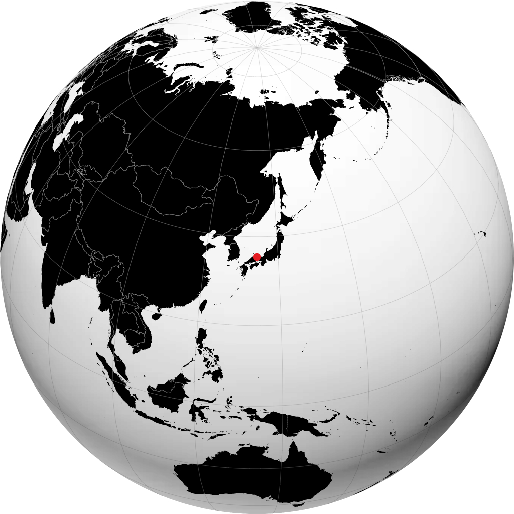 Tottori-shi trên quả địa cầu