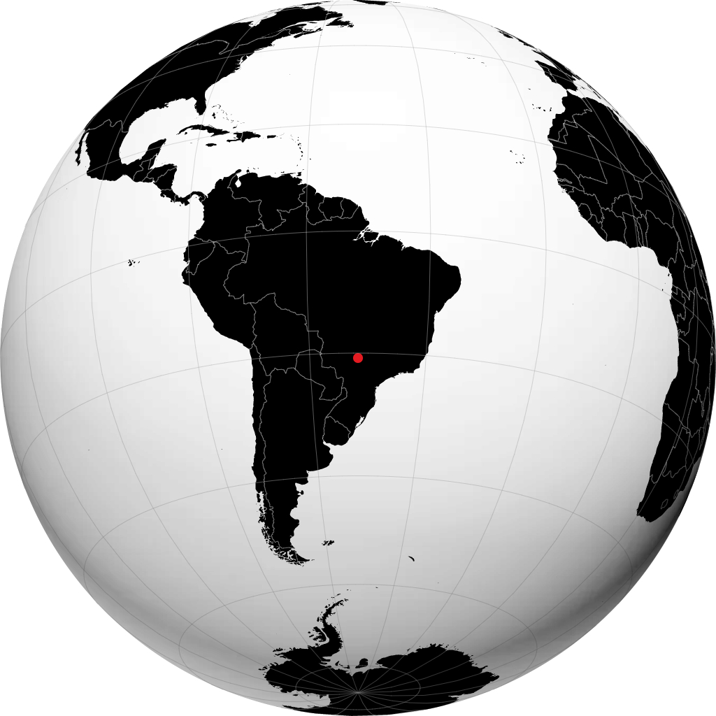 Três Lagoas trên quả địa cầu