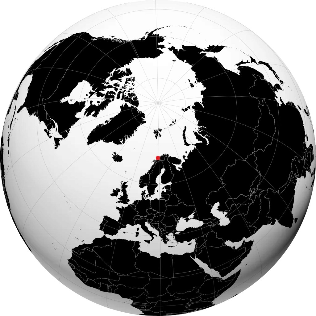 Tromsø trên quả địa cầu