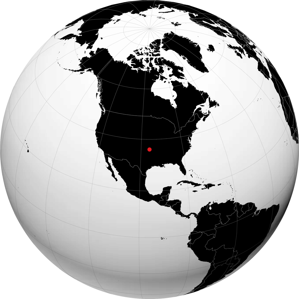 Tulsa trên quả địa cầu