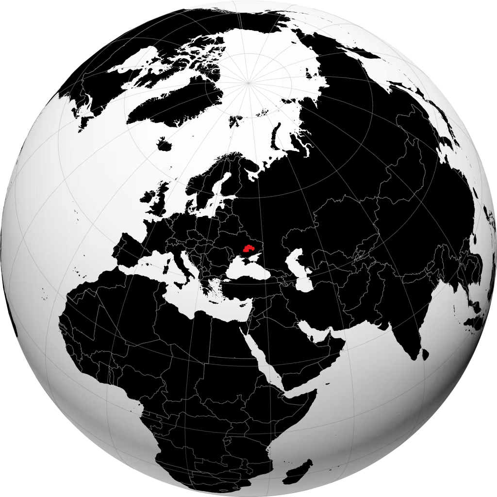 Tỉnh Dnipropetrovsk trên quả địa cầu