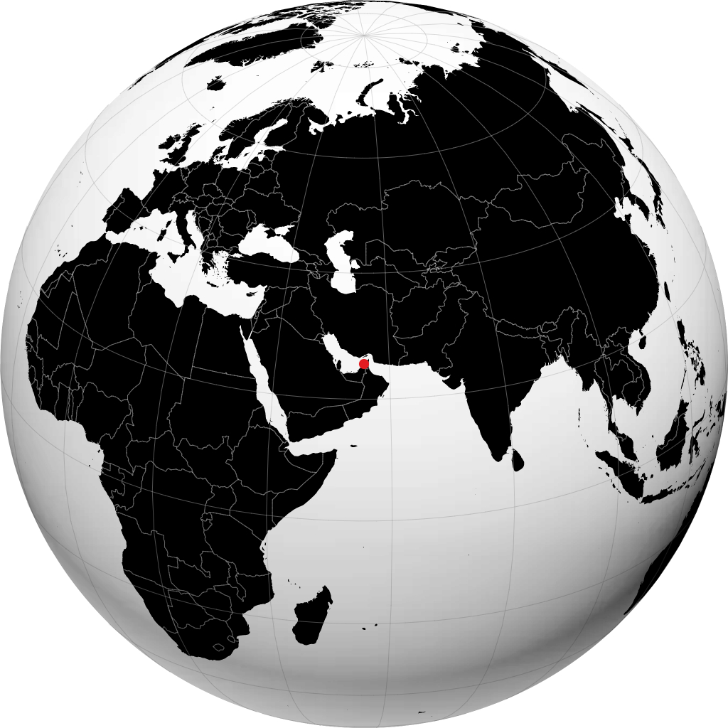 Umm al-Quwain trên quả địa cầu