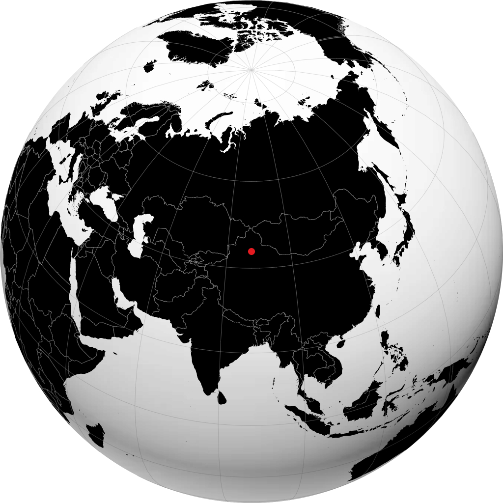 Ô Lỗ Mộc Tề trên quả địa cầu