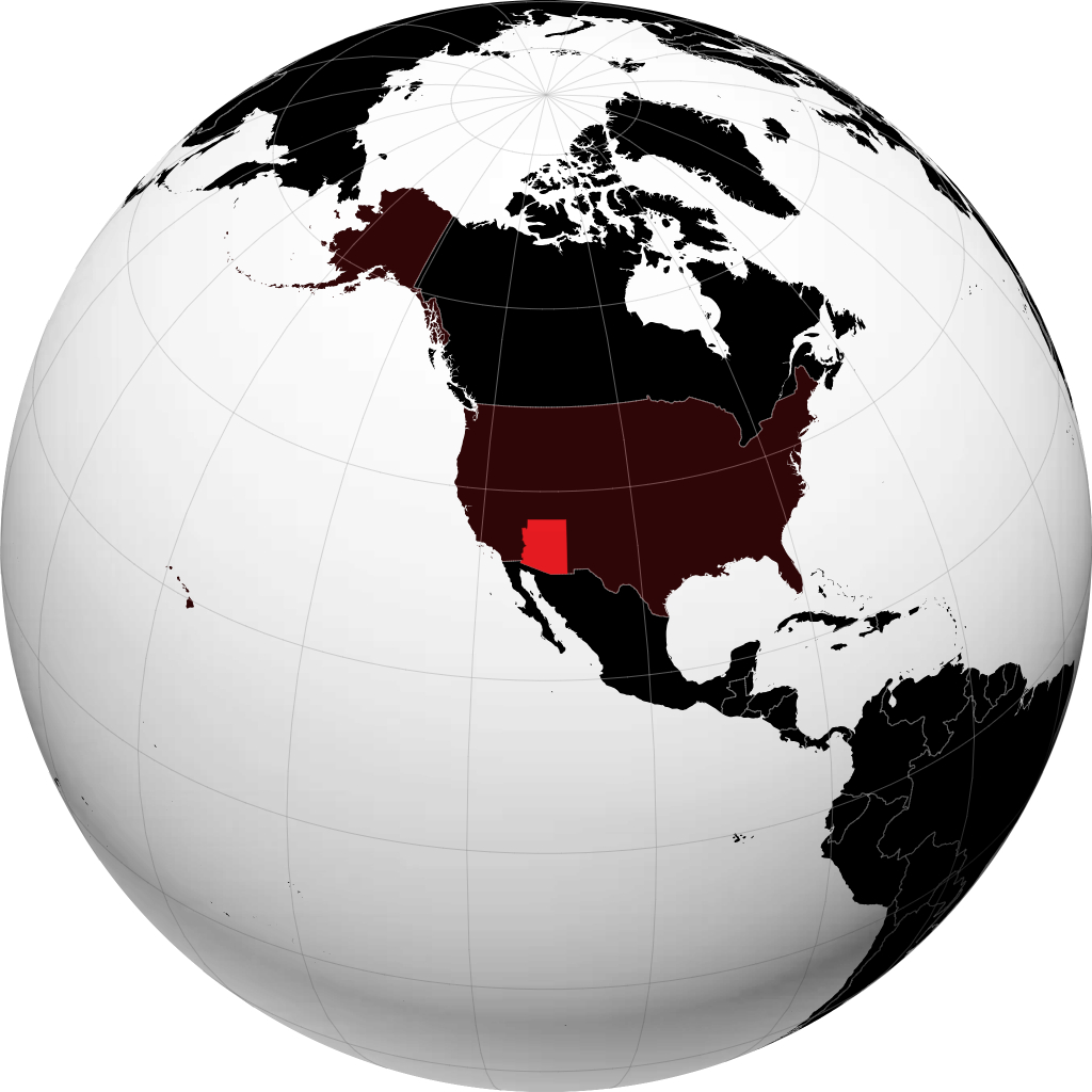 Arizona trên quả địa cầu