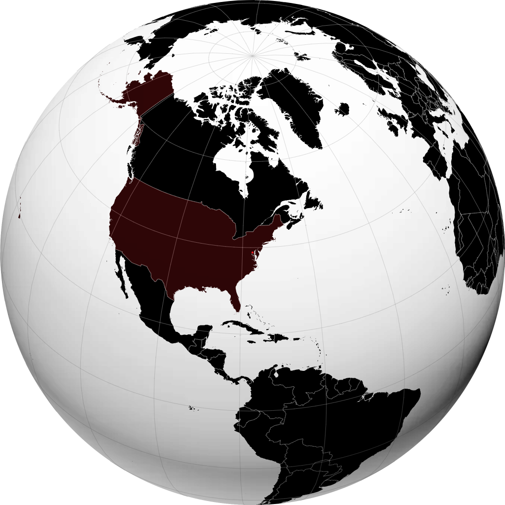 Quận Columbia trên quả địa cầu