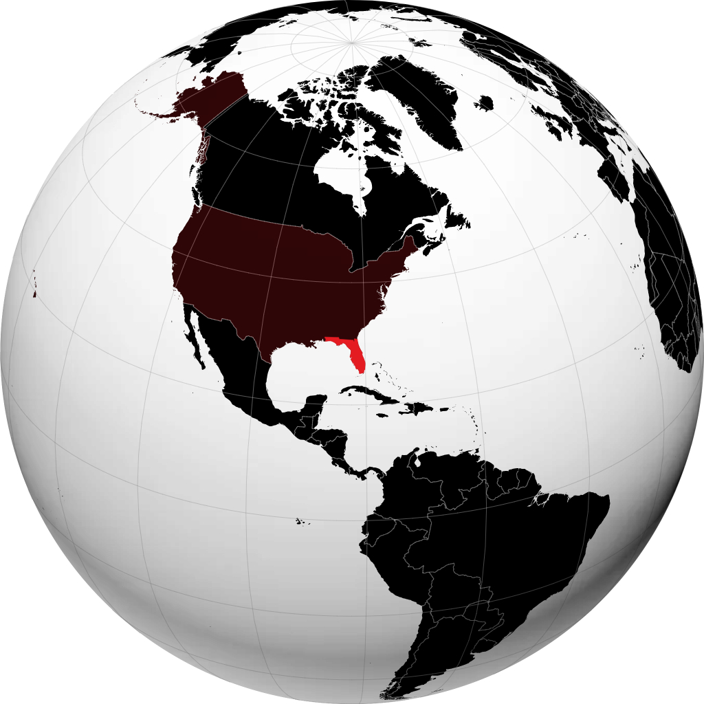 Florida trên quả địa cầu
