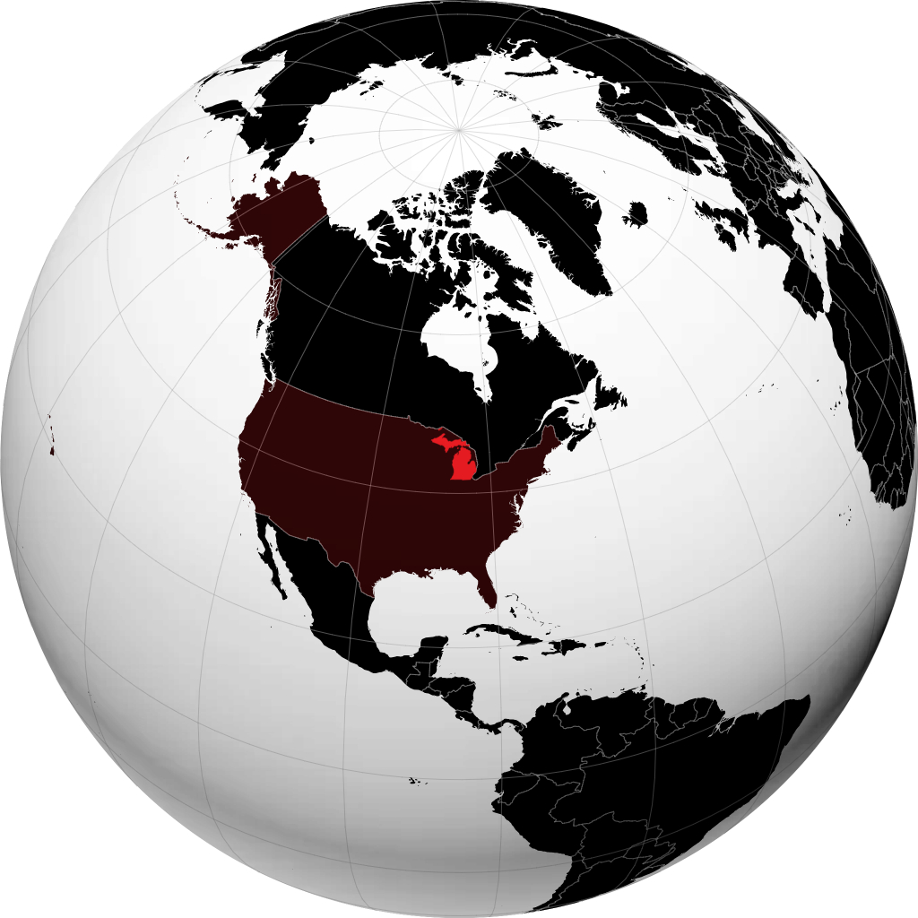 Michigan trên quả địa cầu