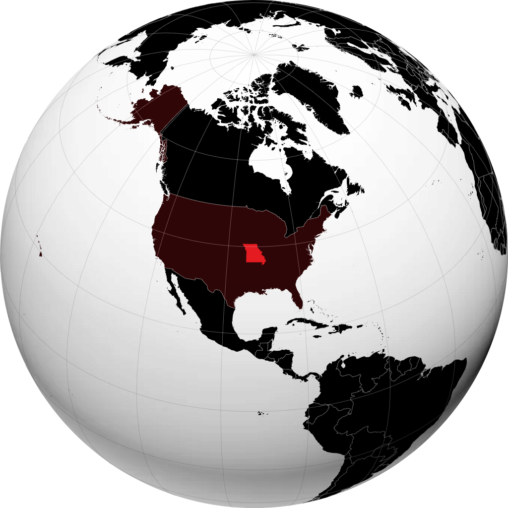 Missouri trên quả địa cầu
