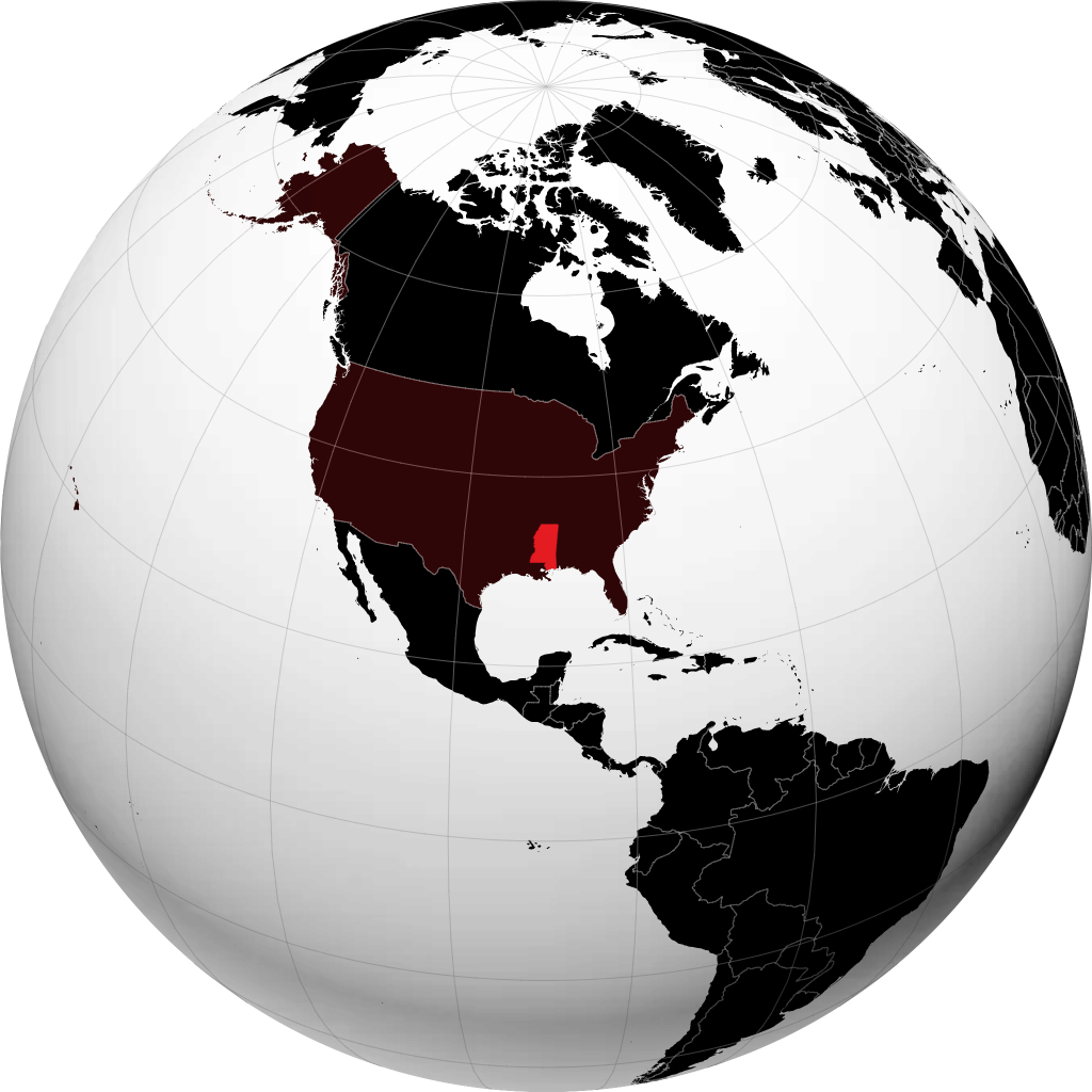 Mississippi trên quả địa cầu