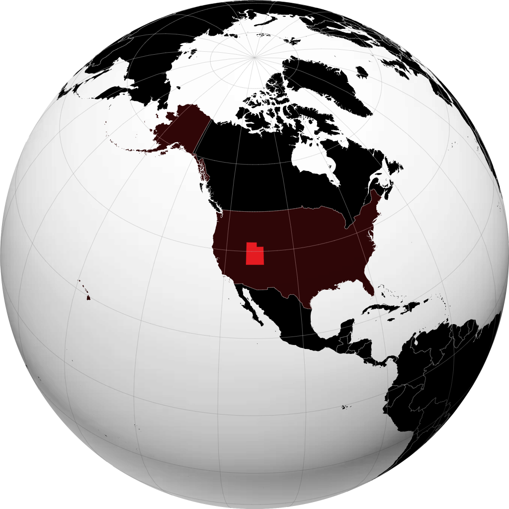 Utah trên quả địa cầu