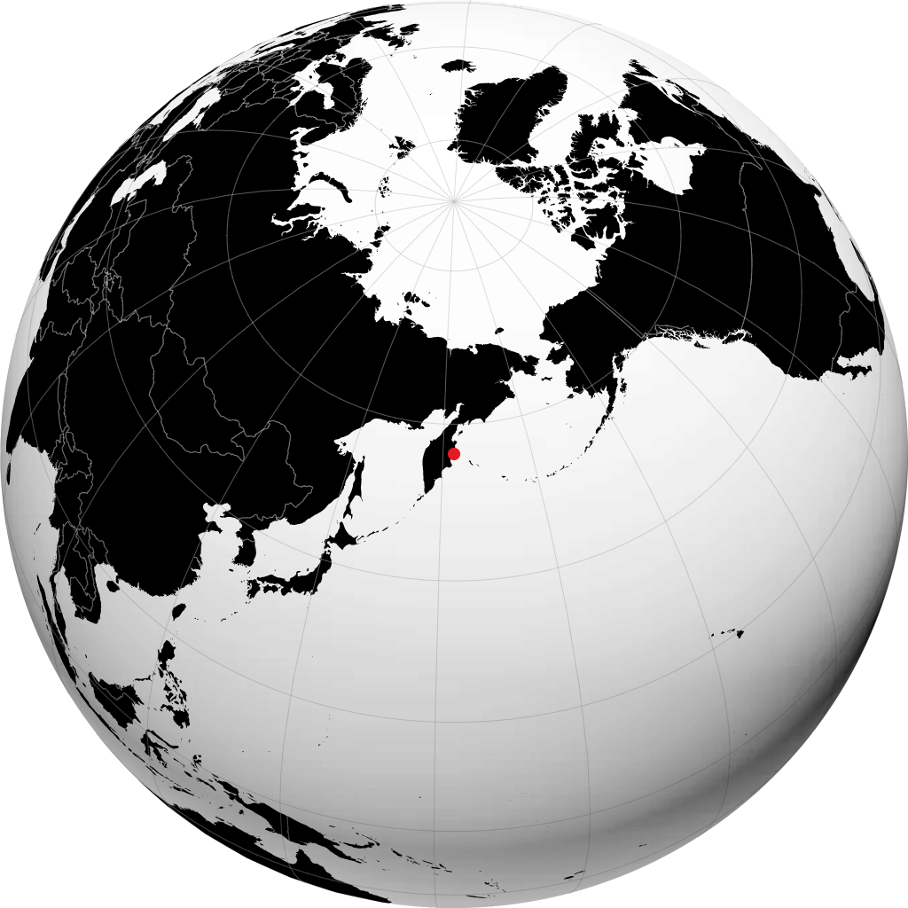 Ust-Kamchatsk trên quả địa cầu