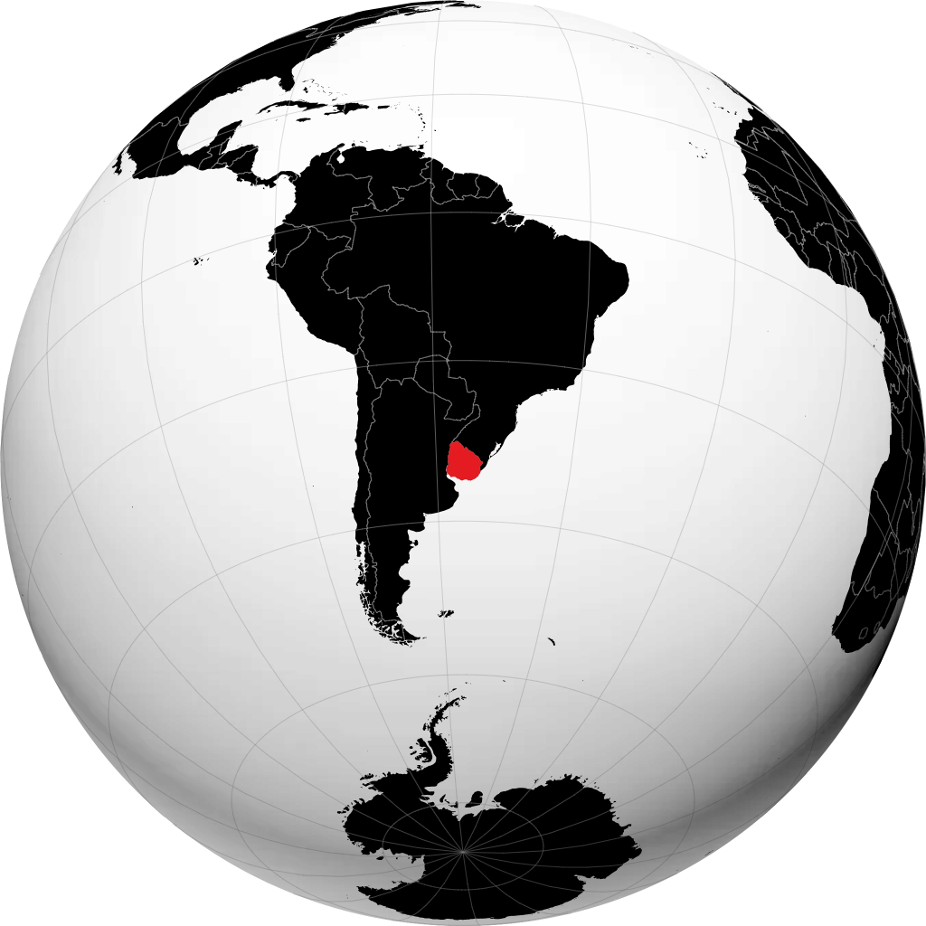 Uruguay trên quả địa cầu