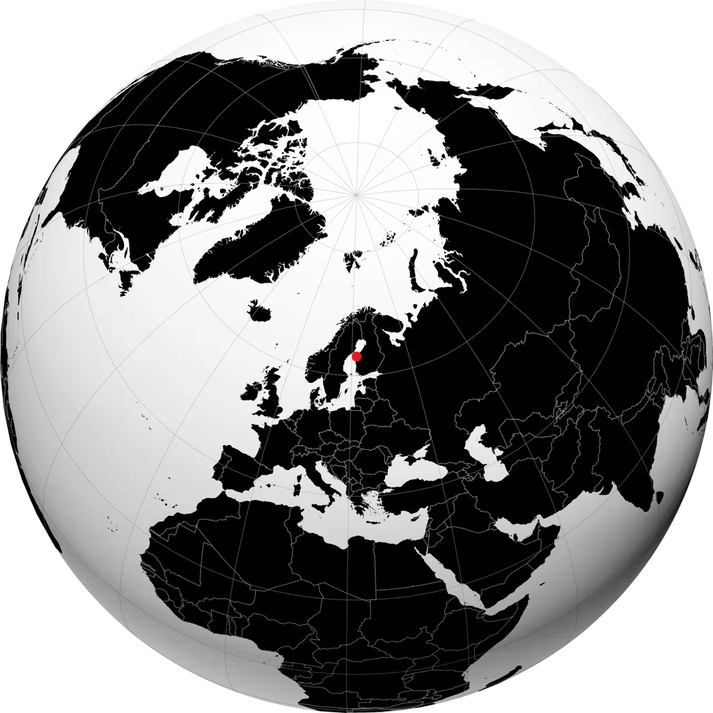 Vaasa trên quả địa cầu