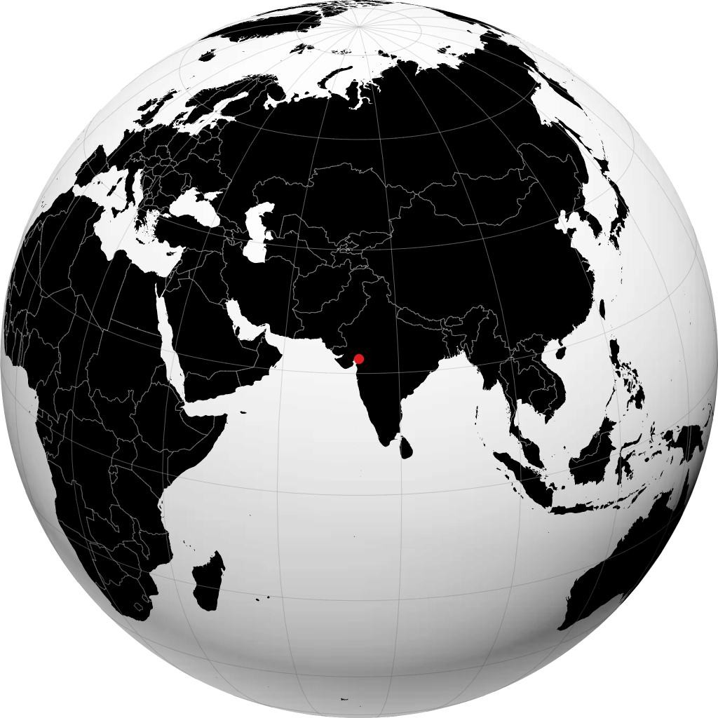 Vadodara trên quả địa cầu