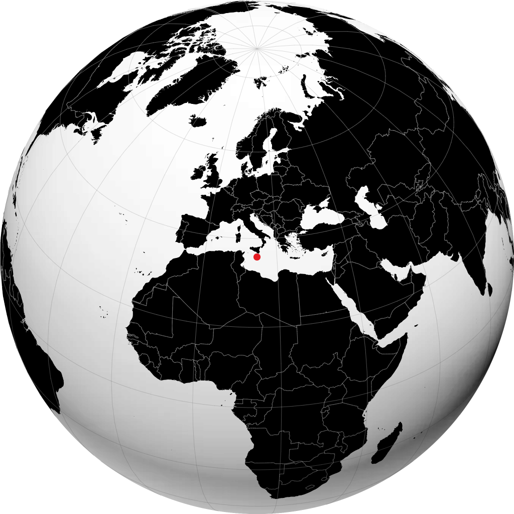 Valletta trên quả địa cầu