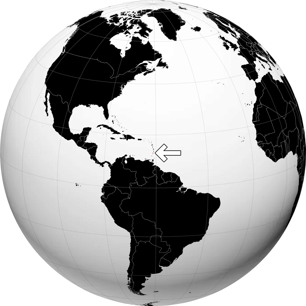 Saint Vincent và Grenadines trên quả địa cầu