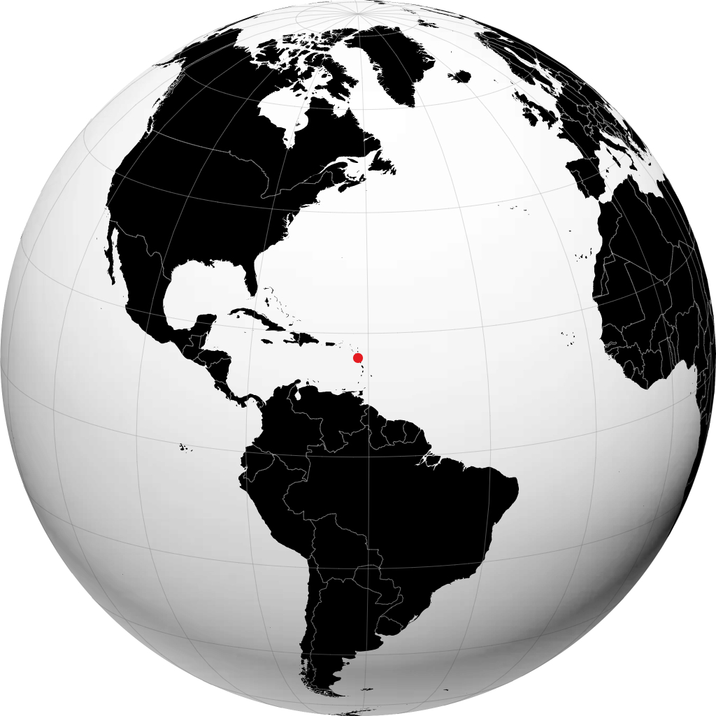 Vieux-Habitants trên quả địa cầu