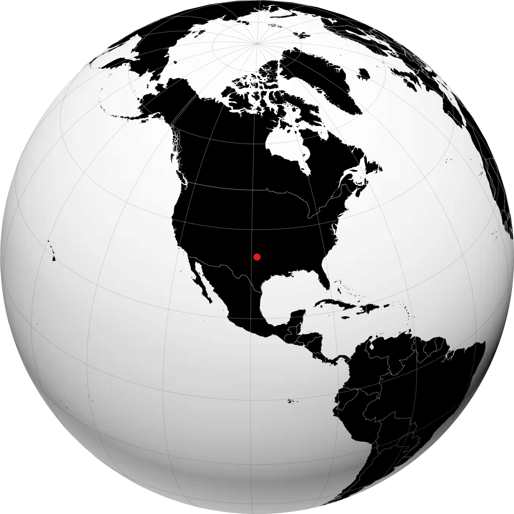 Wichita Falls trên quả địa cầu