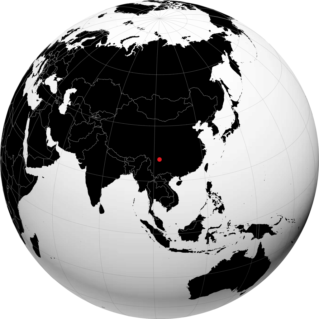 Xichang trên quả địa cầu